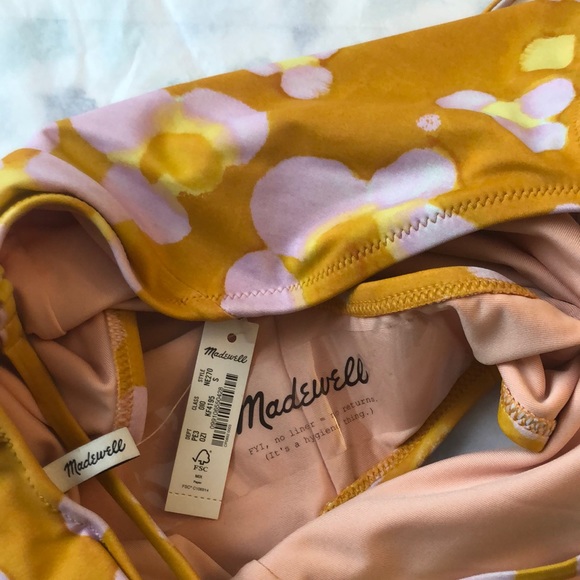 Madewell Small Swimsuit Second Wave Tie-Front Watercolor Floral One-Pie… - Picture 7 of 9